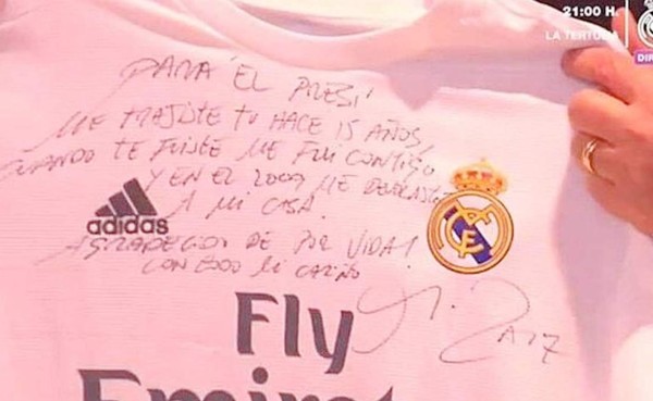 La emotiva dedicatoria de Arbeloa al presidente del Real Madrid