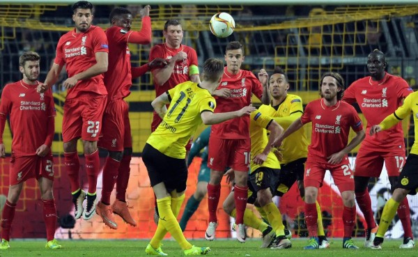 El Dortmund no aprovechó la localía y empató frente al Liverpool