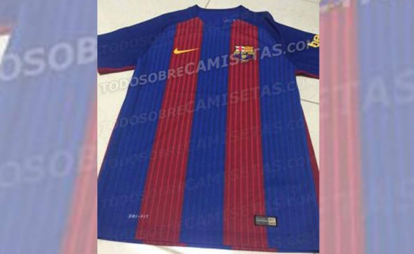 Se filtra la nueva camiseta del Barcelona sin publicidad para 2016-17