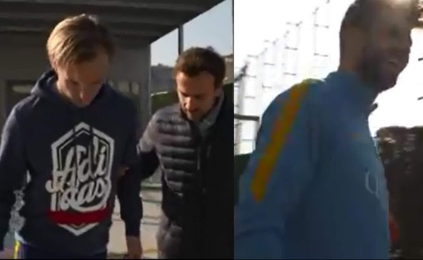 VIDEO: La carrera de Gerard Piqué e Ivan Rakitic en hoverboard