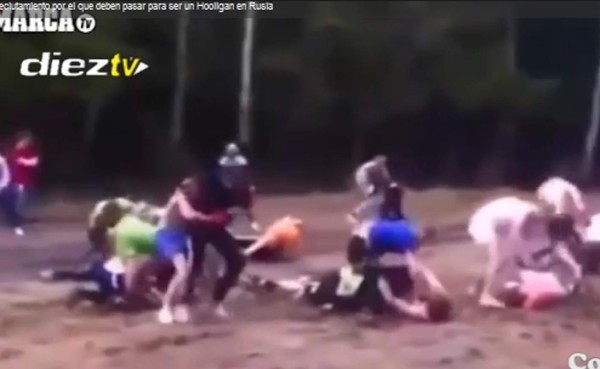 El impresionante entrenamiento de hooligans rusos en montañas