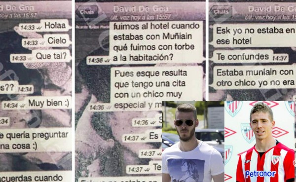 Escándalo sexual: Se filtran WhatsApp de una chica de Torbe con De Gea y Muniain