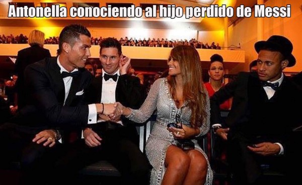 El saludo entre Cristiano Ronaldo y Antonella Roccuzzo también arrasa en memes