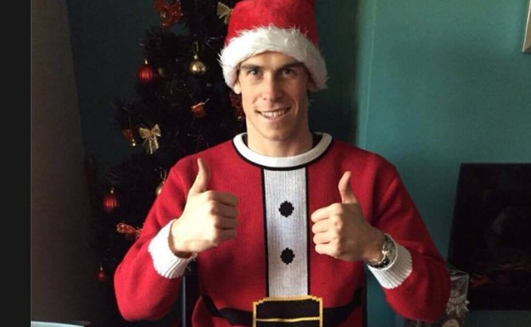 Gareth Bale se vistió de Santa Claus en Navidad