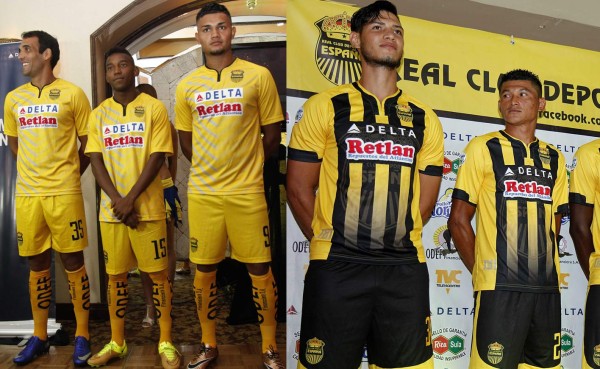 El Real España presentó un novedoso uniforme sin perder la tradición aurinegra