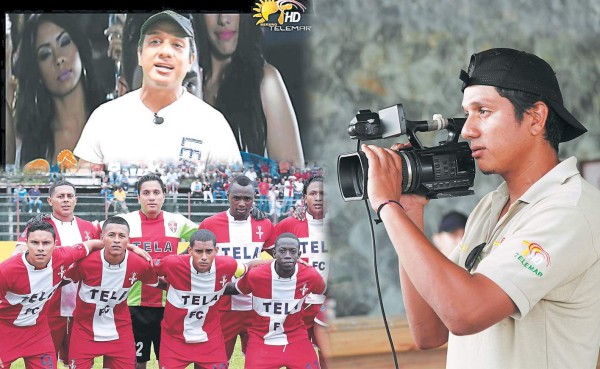 Josué Núñez es presentador, camarógrafo y portero del Tela FC