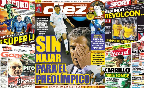 Las portadas más importantes de los periódicos deportivos en el mundo