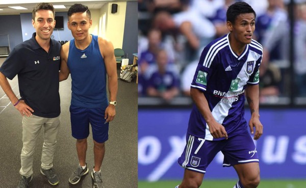 A tres meses de la operación, el hondureño Andy Najar ya entrena con balón