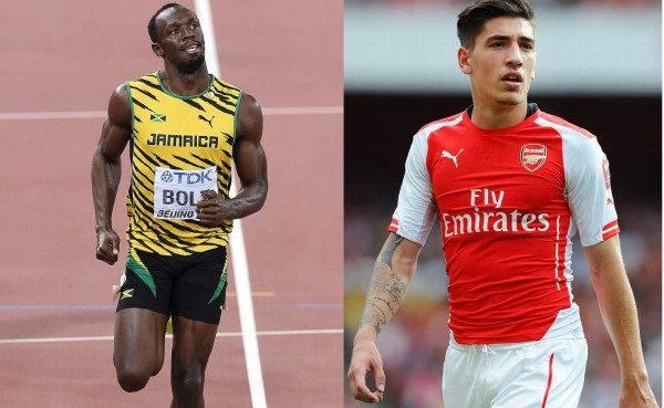 Un futbolista del Arsenal, más rápido que Usain Bolt en corto
