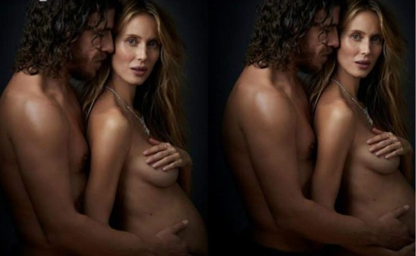 Carles Puyol y su esposa posaron desnudos para una revista