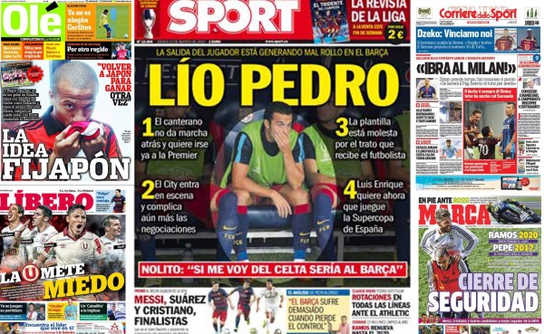 JUEVES: Las portadas de los periódicos deportivos más importantes