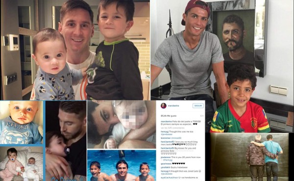 Así celebraron el Día del Padre los cracks de Real Madrid y Barcelona