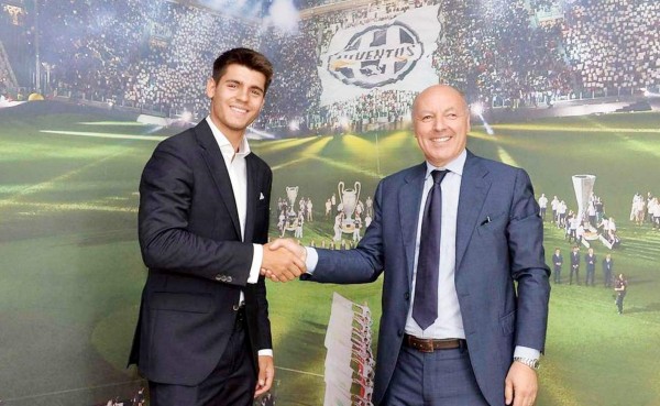 Juventus presenta oficialmente a Morata tras superar el control médico