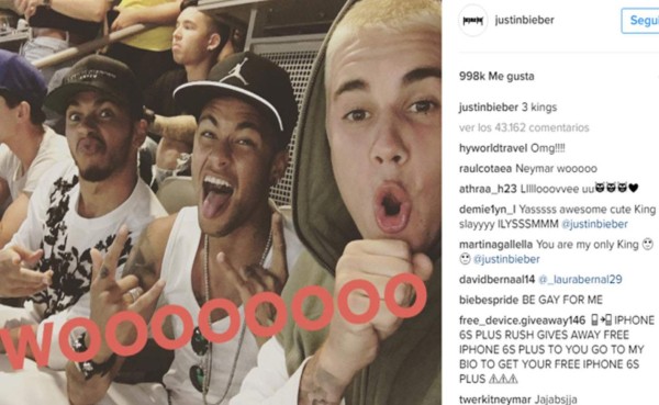 Neymar llegó custodiado al Estadio Rose Bowl