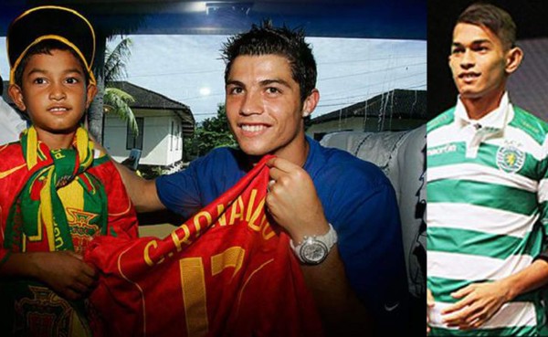 Niño sobreviviente de tsunami ahora es futbolista gracias a Cristiano