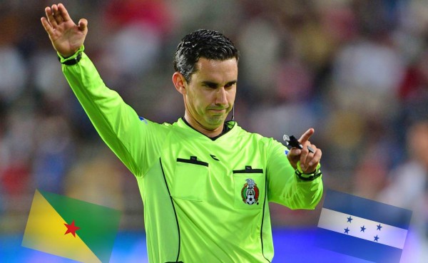 Árbitro mexicano pitará el Guayana Francesa-Honduras