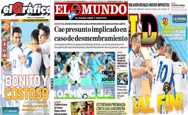 Prensa salvadoreña: 'Triunfo muy sufrido'