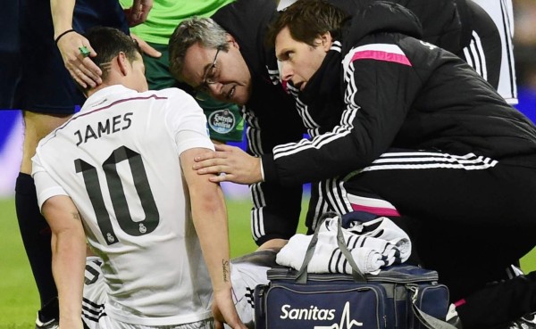 James recae de su lesión y no estará en el derbi ni con Colombia