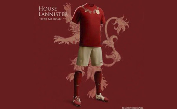 Uniformes de las casas de Games of Thrones si fueran equipos de fútbol