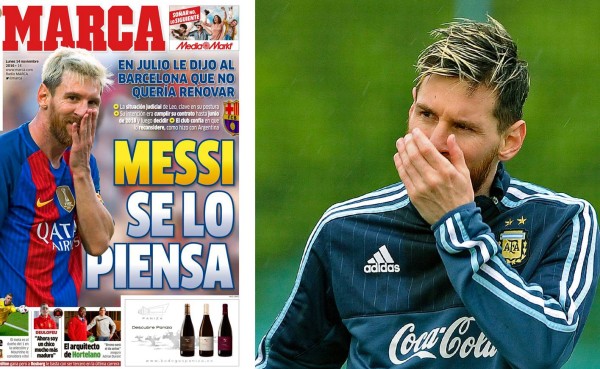 Portada de Messi al decirle supuestamente no al Barcelona desata la guerra
