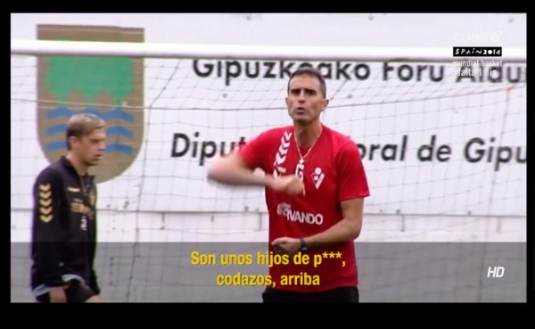 VIDEO: DT del Eibar motiva a sus jugadores insultando a los del Atlético