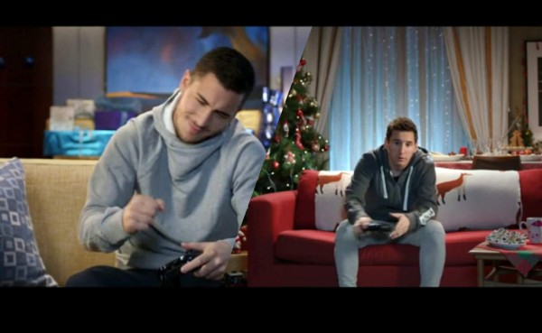 VIDEO: Hazard y Messi sostienen un reto navideño en FIFA 15