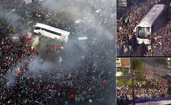 VIDEO: Impresionante recibimiento al Real Madrid en el Bernabéu
