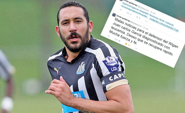 Jonas Gutiérrez a Juan Carlos García: 'Mucha fuerza y fe; vas a ganar la batalla'