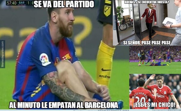 Los divertidos memes que dejó el empate del Barcelona y Atlético de Madrid
