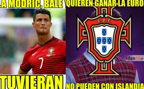 Memes: Así se burlan de Cristiano Ronaldo y Portugal tras el empate ante Islandia