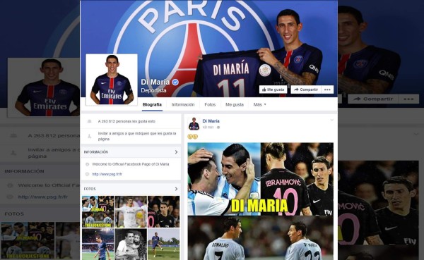 Hackean cuenta de Facebook de Di María y enredan a Cristiano