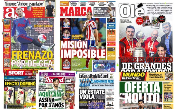 Viernes: Las portadas de los diarios deportivos del planeta