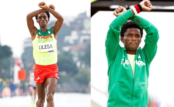 Feyisa Lilesa, el atleta de Etiopía que hizo un gesto que podría costarle la vida