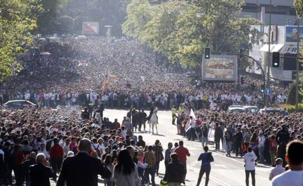 VIDEO: El impresionante recibimiento que tuvo Real Madrid