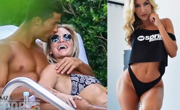 Captan a Cristiano Ronaldo en Miami Beach, con la espectacular rubia Cassandre Davis