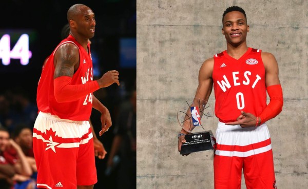 Westbrook fue el MVP del All Star y Kobe Bryant el del voto popular