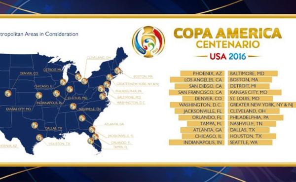 Confirmado: La Copa América Centenario se jugará en Estados Unidos