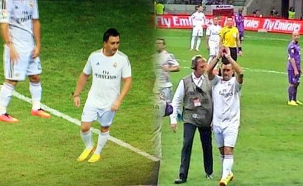 Aficionado vestido de Cristiano irrumpe en amistoso Real Madrid-Fiorentina