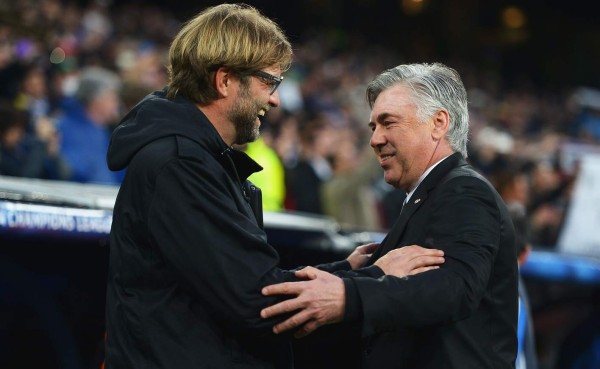 Jürgen Klopp y Carlo Ancelotti, los técnicos ausentes en la Champions