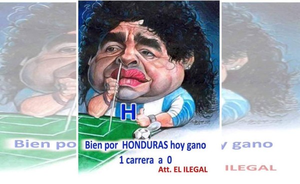 Los hondureños no se olvidaron de Maradona y le dedican el triunfo con ocurrentes memes