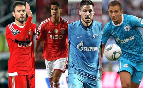 Cuatro jugadores son baja por sanción en la vuelta del Benfica-Zenit