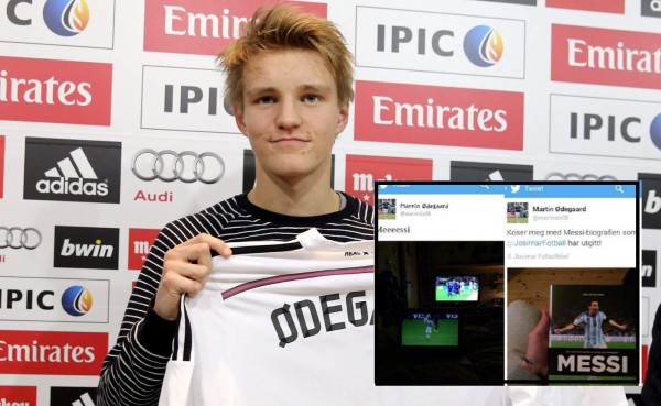 Martin Odegaard borró dos tuits donde hablaba de Messi