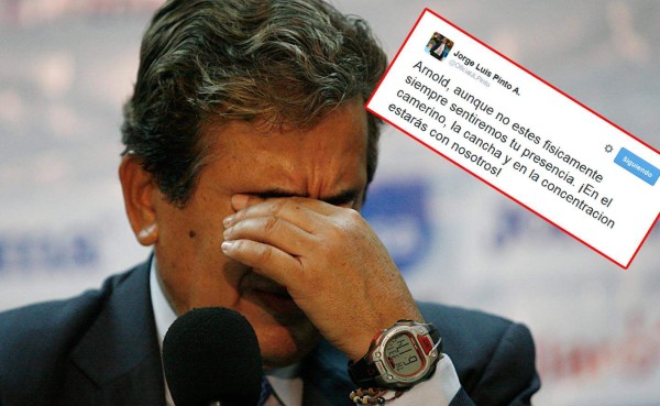 Emotivo mensaje de Jorge Luis Pinto a Arnold Peralta tras su asesinato