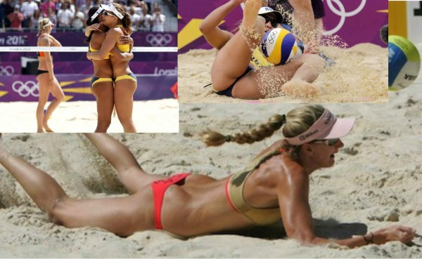¡Momentos candentes y descuidos! que se han visto en el voleibol de playa