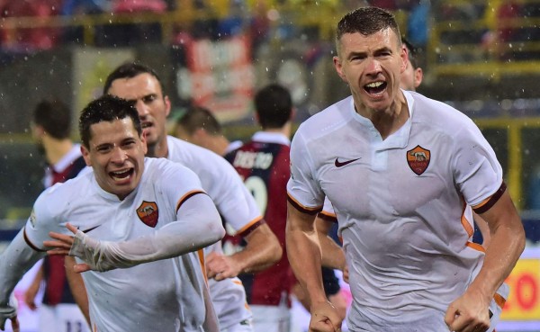 La Roma empata ante el Bolonia en un campo anegado por la lluvia