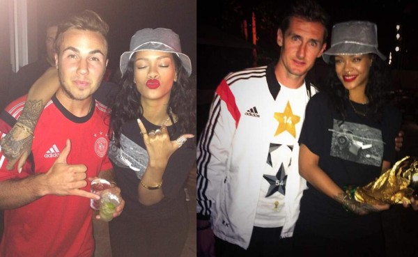 La cantante Rihanna celebró con Alemania el título Mundial