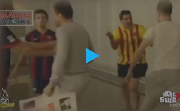 VIDEO: Pelea entre aficionados de Real Madrid y Barcelona en aeropuerto