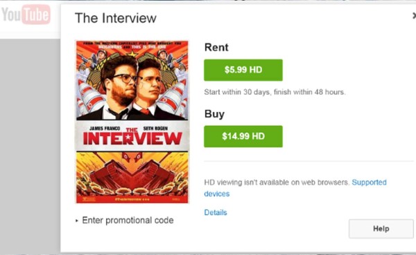 Polémica película The Interview recauda 15 millones de dólares en cuatro días