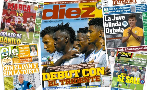 Las portadas deportivas más importantes en el mundo de este jueves 04 de agosto