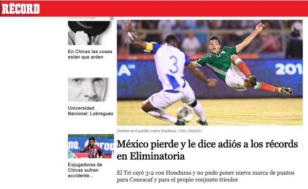 ¡ENOJADOS! Prensa mexicana no perdona a Osorio por perder ante Honduras
